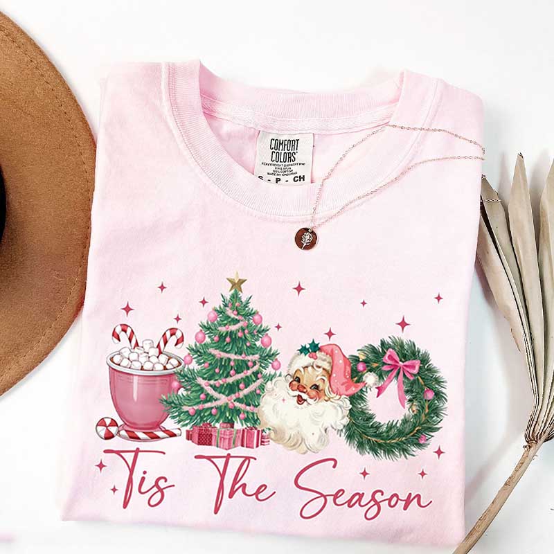 Tis The Season Retro Christmas Girly T-Shirt