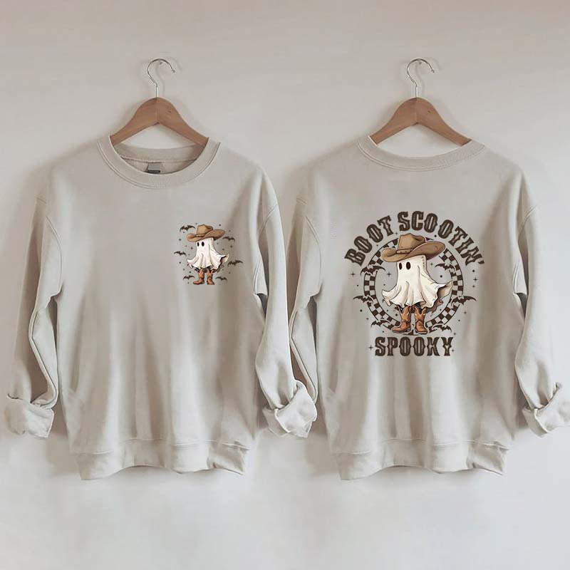 Boot Scoot Spooky Cowboy Ghost Sweatshirt