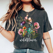 Nature Watercolor Wild Flower T-Shirt