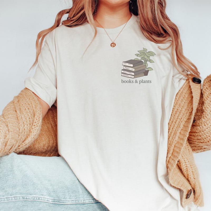 Books and Plants Reading Garden Lover T-Shirt