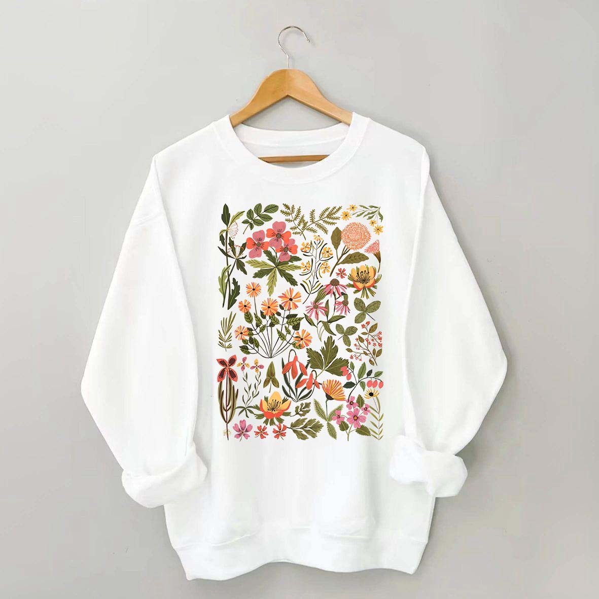 Wildflowers Vintage Botanical Sweatshirt