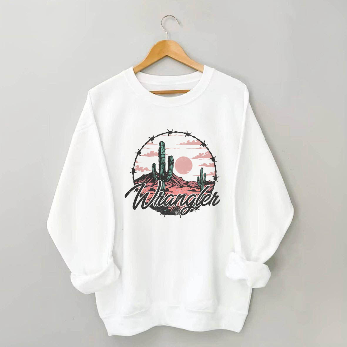 Distressed Western Cowgirl Sweatshirt