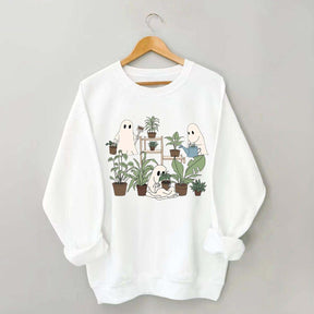 Ghost Houseplant Lover Gardening Sweatshirt