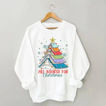 Christmas Book Tree Teachers Sweatshirt