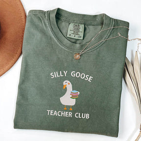 Printed Silly Goose Teacher Club Back to School T-Shirt