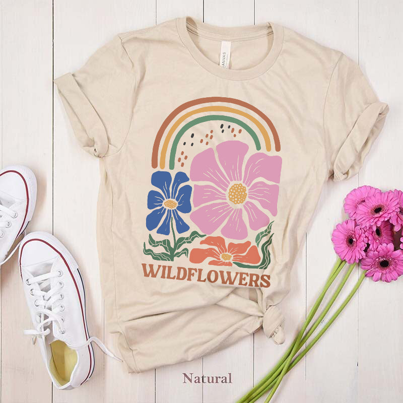 Retro Garden Flowers Blossom T-Shirt