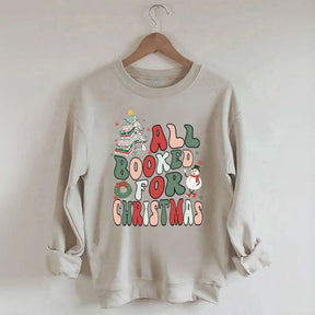 Retro Christmas Book Tree Sweatshirt