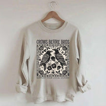 Crows Before Bros Trendy Graphic Sweatshirt