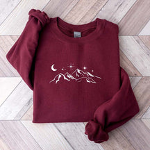 Mountain Moon and Stars Sweatshirt