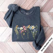 Pastel Botanical Floral Vintage Sweatshirt