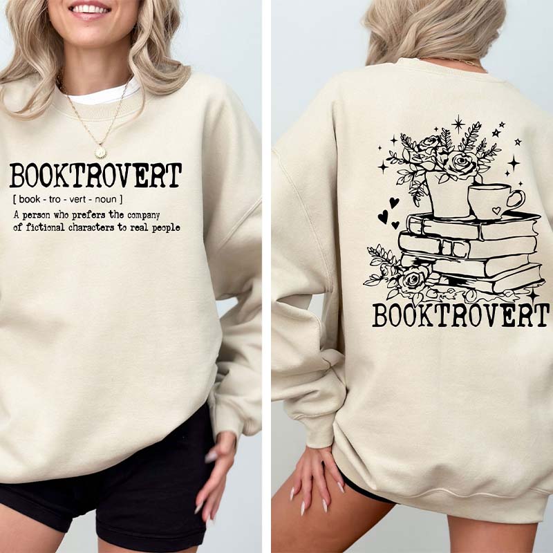 Retro Booktrovert Classic Literature Sweatshirt