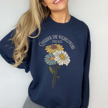 Consider the Wildflowers Daisy Sweatshirt