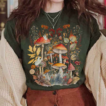 Mushroom cottagecore Fall shirt