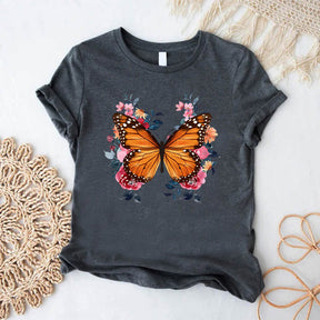 Floral Butterfly Animal Lover T-Shirt