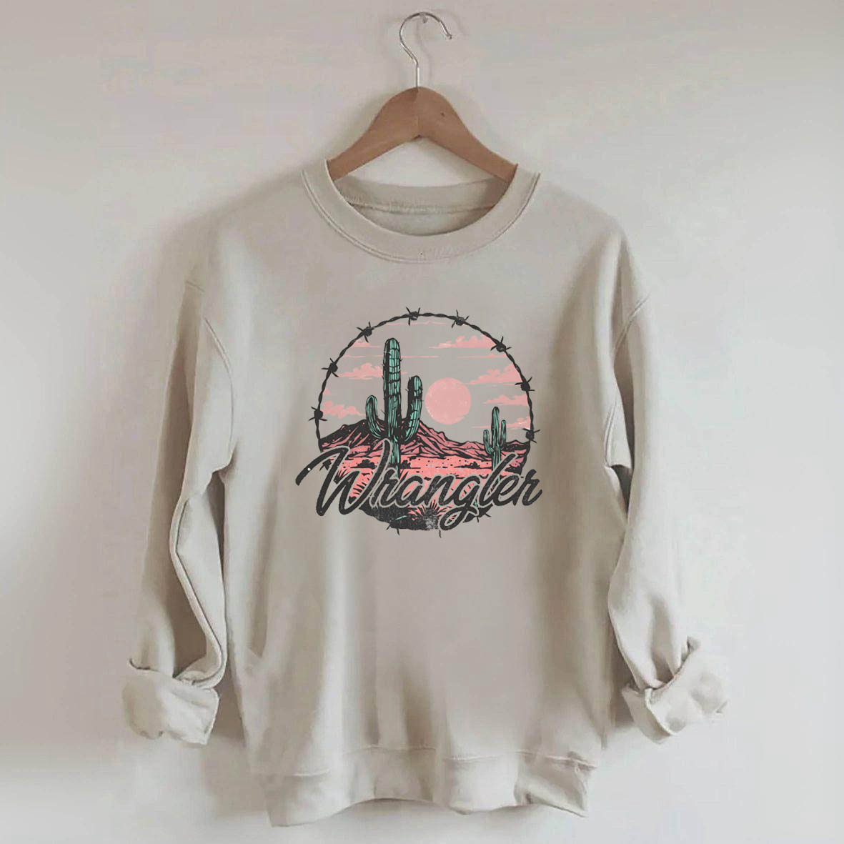 Distressed Western Cowgirl Sweatshirt