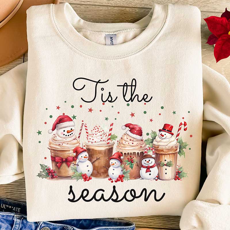 Christmas Snowman Coffee Sweatshirt