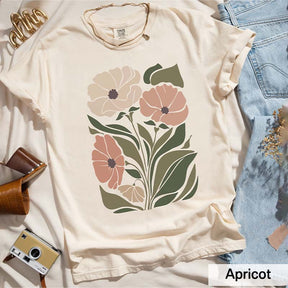 Artsy Minimalist Abstract Wildflower T-Shirt