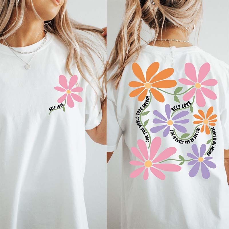 Self Love Inspirational WildFlower Summer T-Shirt