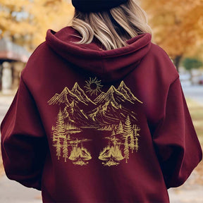 Nature Mountain Hiking Forest Core Hoodie