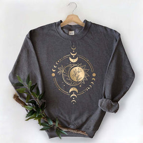 Boho Mystic Moon And Sun Sweatshirt