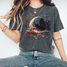 Comfort Colors Floral Crescent Moon & Stars T-Shirt