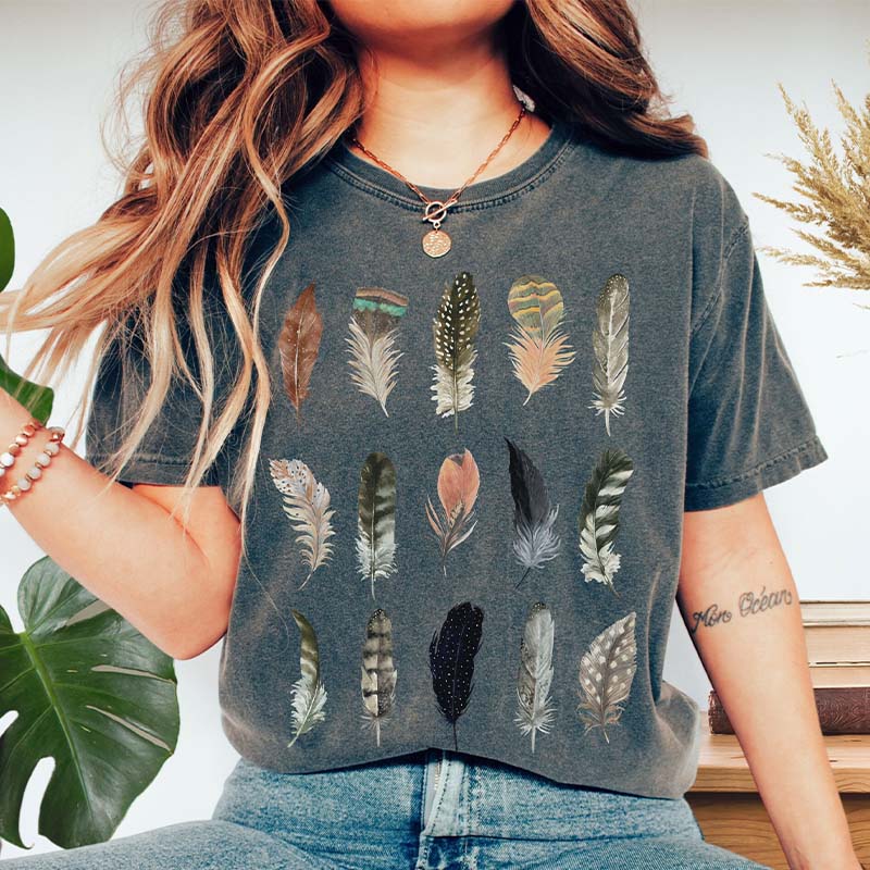 Painted Feathers Bird Nature T-Shirt