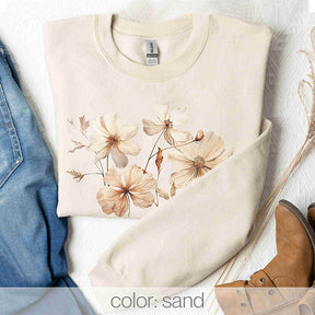 Winte Wildflowers Minimalist Sweatshirt