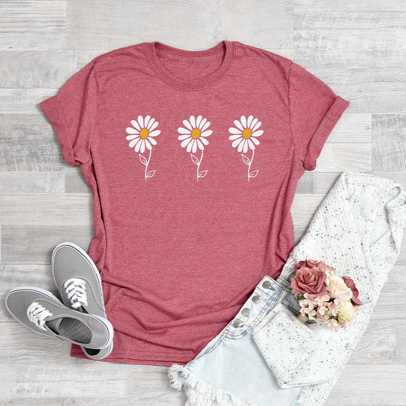 Boho Cute Summer Daisy Wildflower T-Shirt