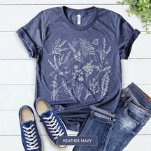 Botanical Vintage Wildflower Graphic T-Shirt