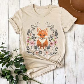 Cozy Cute Fox Wildlife Animal T-Shirt