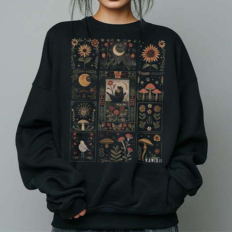 Dark Cottagecore Frog Sweatshirt