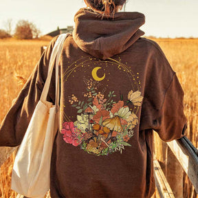 Vintage Fairy Moon Mushroom Hoodie