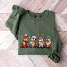 Otters Christmas Lights Sweatshirt