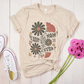 Boho Floral Best Mom Ever T-Shirt