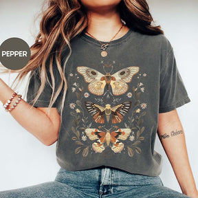 Vintage Floral Moth Insect T-Shirt