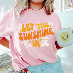 Let The Sunshine In Retro Flower T-Shirt