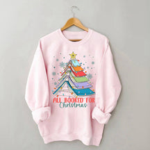 Christmas Book Tree Teachers Sweatshirt