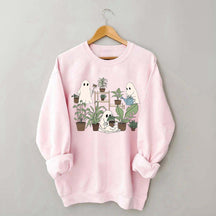 Ghost Houseplant Lover Gardening Sweatshirt