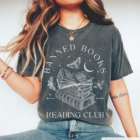 Banned Book Reading Club Minimalist Moth T-Shirt