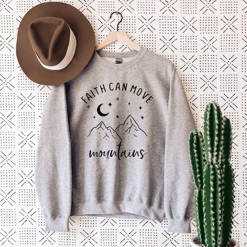 Faith Mountains Religious Sweatshirt