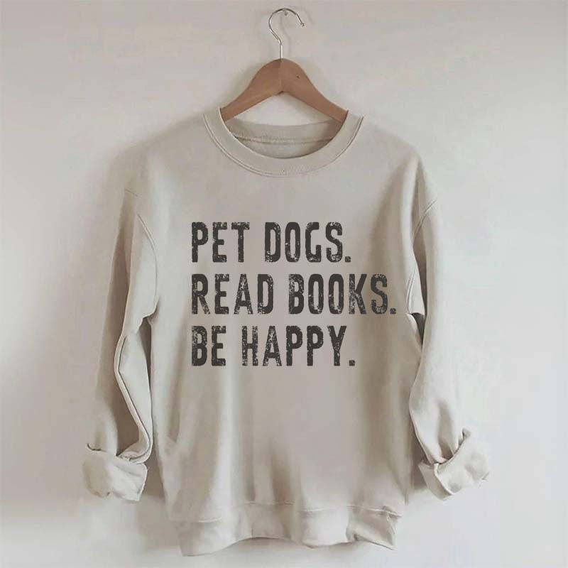 Bookish Reading Books and Dogs Sweatshirt