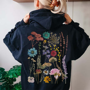 Vintage Pressed Girls Floral Hoodie