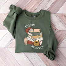 I Like Them Thick and Spicy Books Sweatshirt