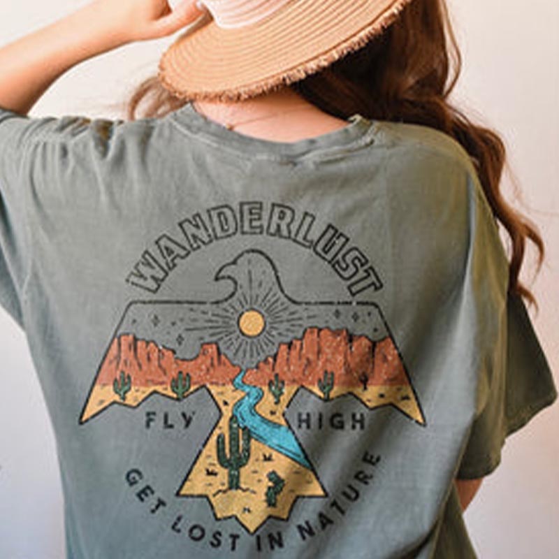 Wanderlust Tee Free Bird Hippie Shirt