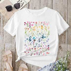 Women's Summer Floral Print Casual T-Shirt