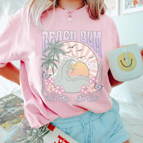 Beach Bum Waves Summer Sunset T-Shirt