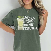 Save Water Drink Tequila Funny T-Shirt