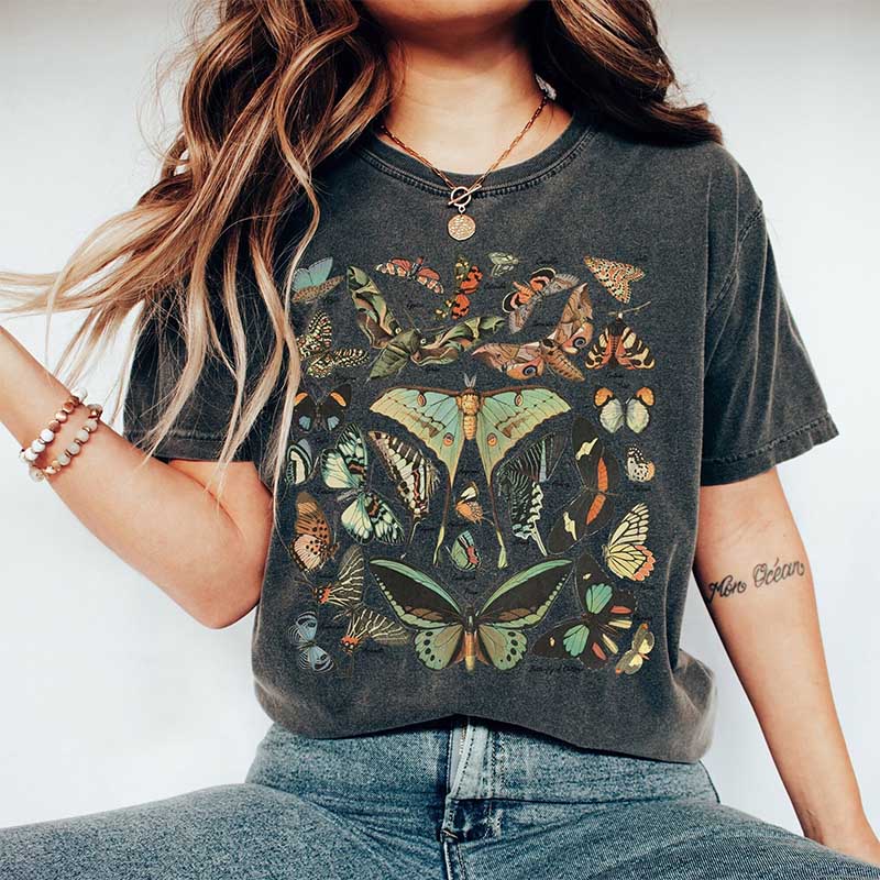 Vintage Butterfly And Moth Aesthetic T-Shirt