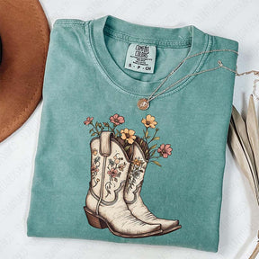 Western Cowboy Boots Ranch Girl T-Shirt