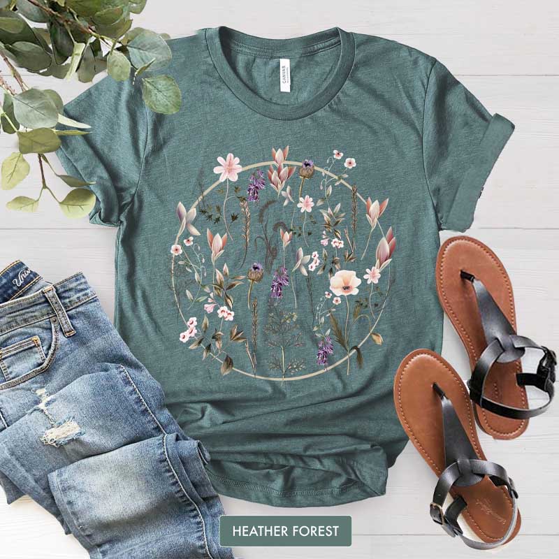 Flower Aesthetic Graphic Wildflower T-Shirt